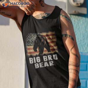 s vintage big bro bear american flag 4th of july fathers day shirt tank top 1