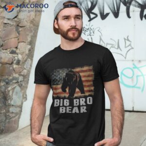 s vintage big bro bear american flag 4th of july fathers day shirt tshirt 3