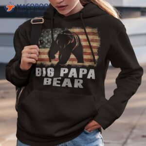 s vintage big papa bear american flag 4th of july fathers day shirt hoodie 3