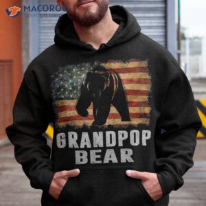 s vintage grandpop bear american flag 4th of july fathers day shirt hoodie