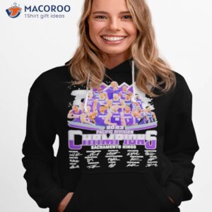 sacramento kings 2023 nba pacific division champions signatures shirt hoodie 1
