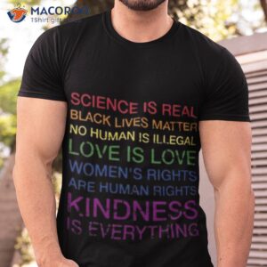 science love human rights in rainbow colors for pride month 2023 shirt tshirt