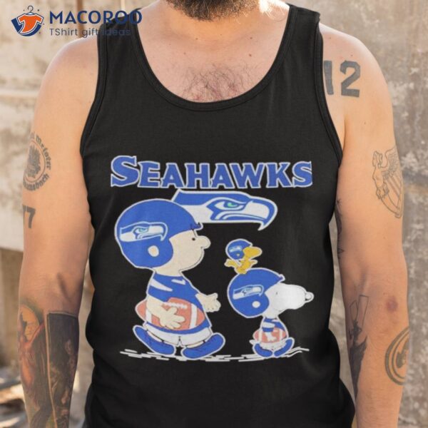 Seattle Seahawks Snoopy Plays The Football Game Shirt