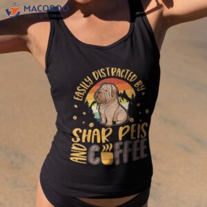 shar pei and coffee fold dog shirt tank top 2