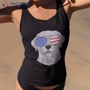 silver lab labrador retriever dog patriotic 4th of july shirt tank top 2