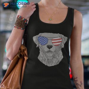 silver lab labrador retriever dog patriotic 4th of july shirt tank top 4