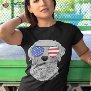 silver lab labrador retriever dog patriotic 4th of july shirt tshirt 1