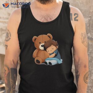 sleeping child with best teddy bear shirt tank top