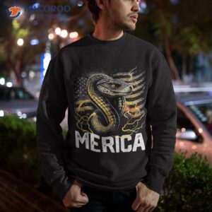 snake reptile 4th of july american flag usa merica funny shirt sweatshirt