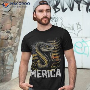 Snake Reptile 4th Of July American Flag Usa Merica Funny Shirt