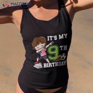 soccer boy it s my 9th birthday american flag shirt tank top 2