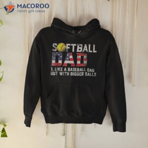 softball dad us flag vintage loves baseball fathers day shirt hoodie