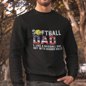 softball dad us flag vintage loves baseball fathers day shirt sweatshirt