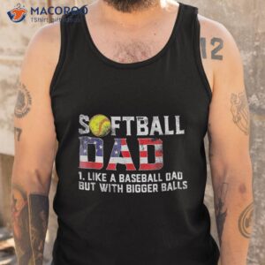 softball dad us flag vintage loves baseball fathers day shirt tank top