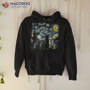 starry night cat funny art lover shirt hoodie