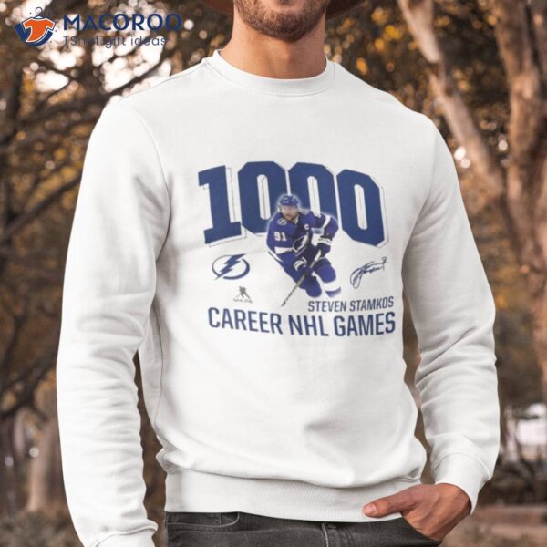 Steven Stamkos Tampa Bay Lightning 1000 Career Games Signature Shirt