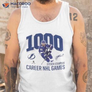 steven stamkos tampa bay lightning 1000 career games signature shirt tank top