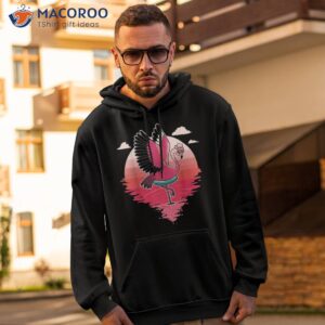 summer flamingo sunset pink bird shirt hoodie 2