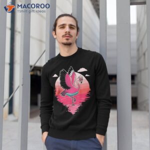 summer flamingo sunset pink bird shirt sweatshirt 1