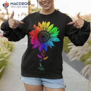 sunflower rainbow love is love lgbt lesbian gay pride month 2023 shirt sweatshirt 1