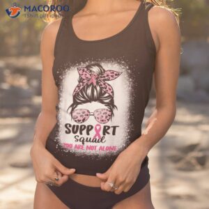 Support Squad Messy Bun Pink Warrior Breast Cancer Awareness Shirt Support Squad Messy Bun Pink Warrior Breast Cancer Awareness Shirt