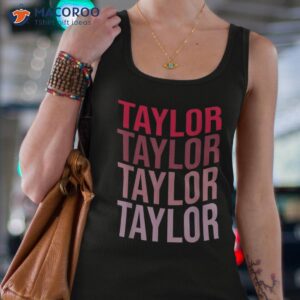Taylor Retro Wordmark Pattern I Love Taylor Shirt