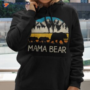 tee retro mountains mother s day mama bear with 2 cubs shirt hoodie 2