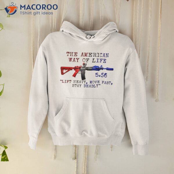 The American Way Of Life 5.56 Usa Gun Shirt