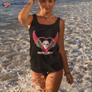 The hitman bret hart skull wings logo shirt