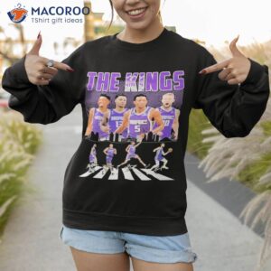 the kings malik monk keegan murray deaaron fox and domantas sabonis abbey road signatures shirt sweatshirt 1