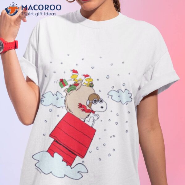 The Red Baron At Christmas Peanuts Snoopy Shirt