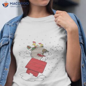 the red baron at christmas peanuts snoopy shirt tshirt
