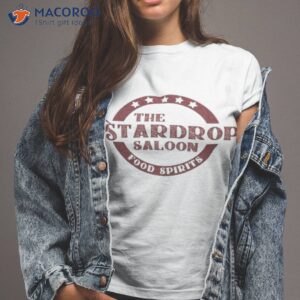 the stardrop saloon pub logo stardew valley burgundy logo sdhirt tshirt 2