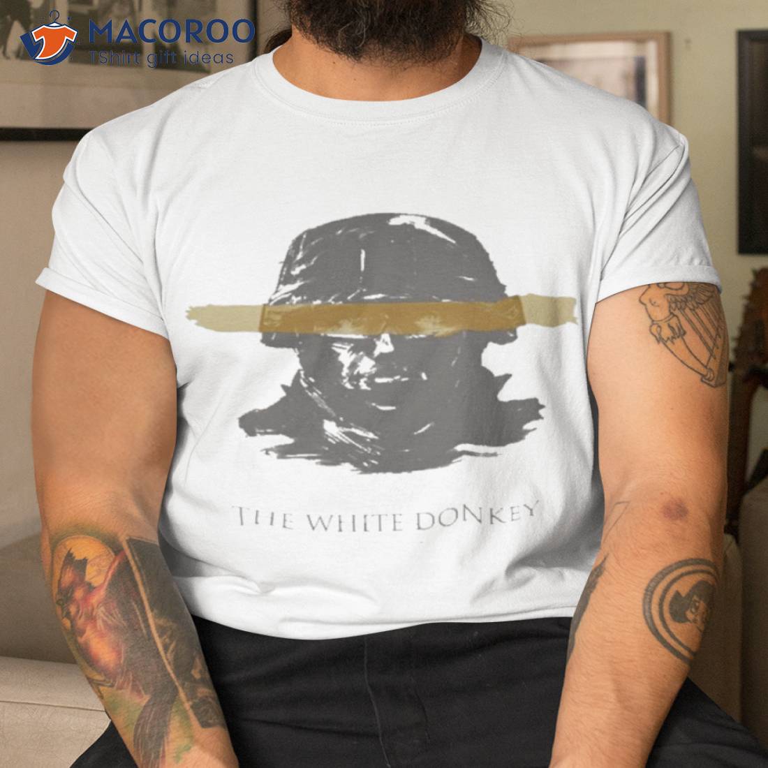 The White Donkey Hand Painted Arshirt The White Donkey Hand Painted Arshirt
