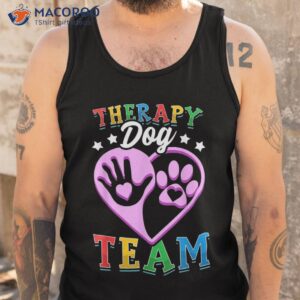 therapy dog team clothing colorful design for school visit shirt tank top