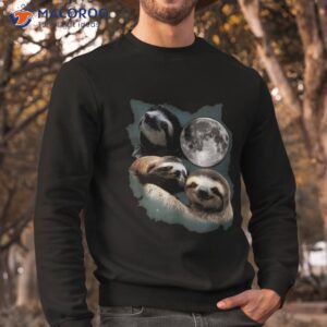 three sloths moon parody shirt funny wolf tshirt sweatshirt