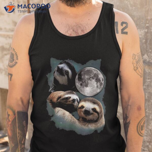 Three Sloths Moon Parody Shirt – Funny Wolf Tshirt