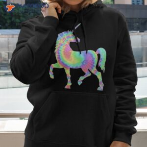 tie dye unicorn colorful pink horse silhouette magical shirt hoodie 2