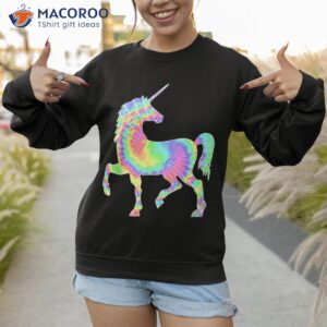 tie dye unicorn colorful pink horse silhouette magical shirt sweatshirt 1