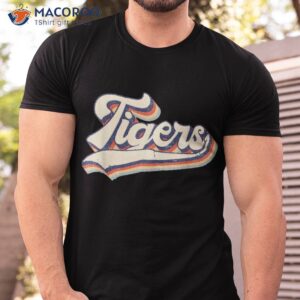 tigers sports name vintage retro gift boy girl shirt tshirt