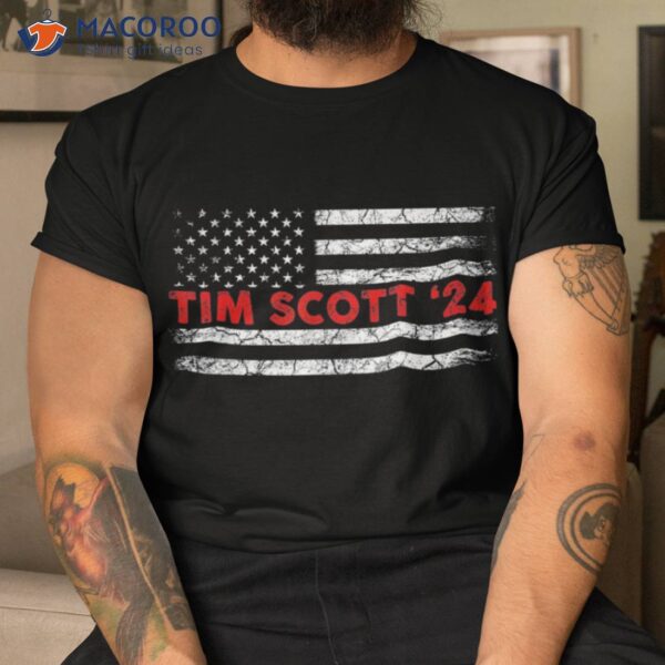 Tim Scott 2024 For President Election Campaign Us Flag Shirt