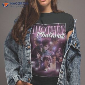 Timothée Chalamet Film Character Collage White Bo Shirt