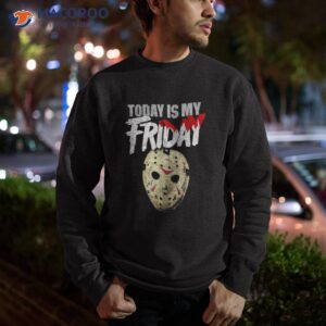 today is my friday goth horror fan retro hockey mask fri shirt sweatshirt