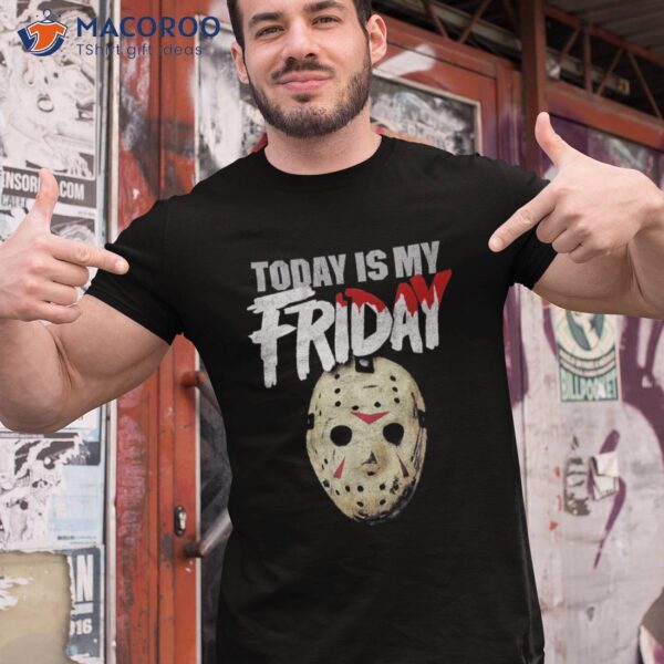 Today Is My Friday Goth Horror Fan Retro Hockey Mask Fri Shirt