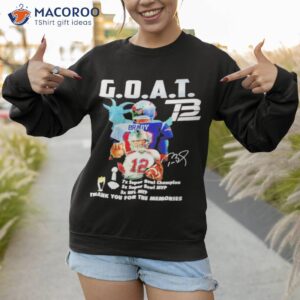 tom brady goat nfl mvp thank you for the memories signature shirt sweatshirt 1
