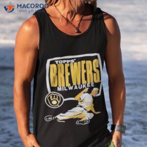 topps milwaukee brewers baseball shirt tank top