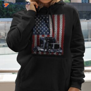 truck driver american flag trucker gift shirt hoodie 2
