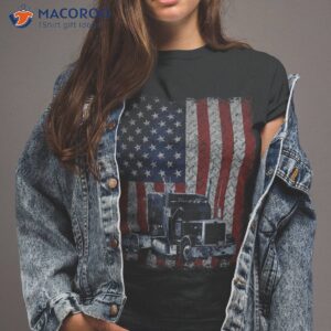 Truck Driver American Flag Trucker Gift Shirt