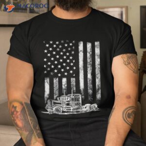 Truck Driver American Flag Trucker Vintage Gift Shirt