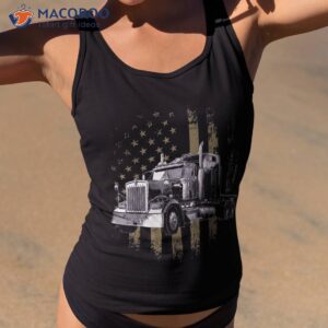 trucker american flag big rig semi trailer truck driver gift shirt tank top 2